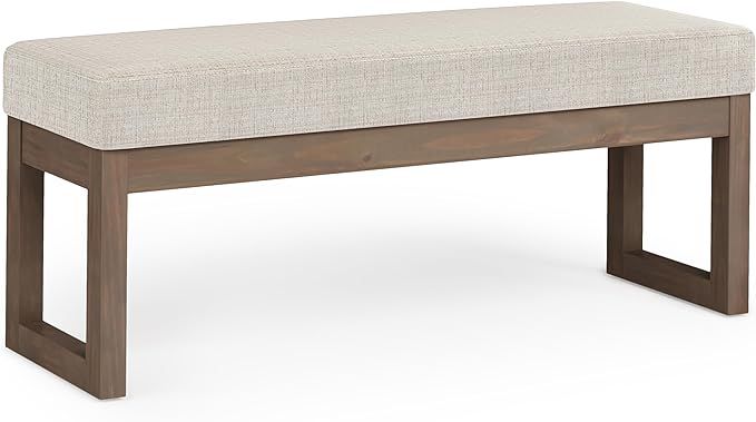 SIMPLIHOME Milltown 45 Inch Wide Contemporary Rectangle Large Ottoman Bench in Platinum Tweed Loo... | Amazon (US)