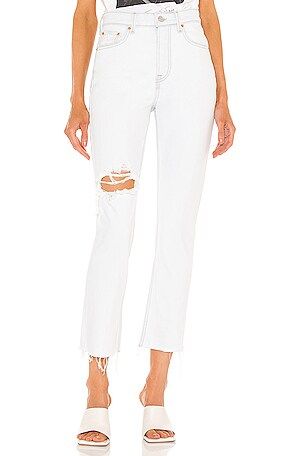 Riley High Rise Straight Crop in Slant | Revolve Clothing (Global)
