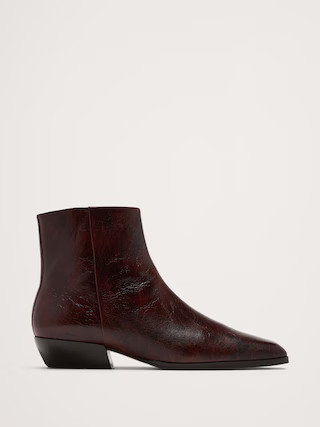 Italian Leather Ankle Boot | Banana Republic (US)