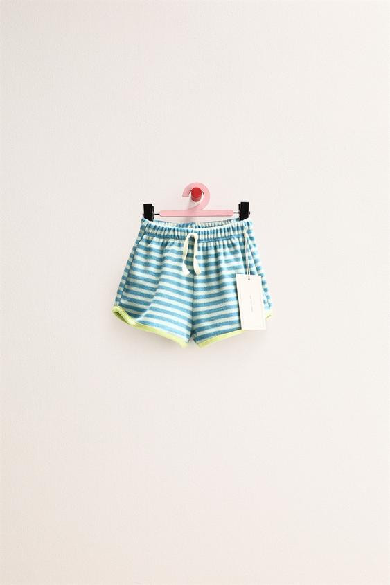ZARA TIMELESS - STRIPED TERRYCLOTH SHORTS | Zara US