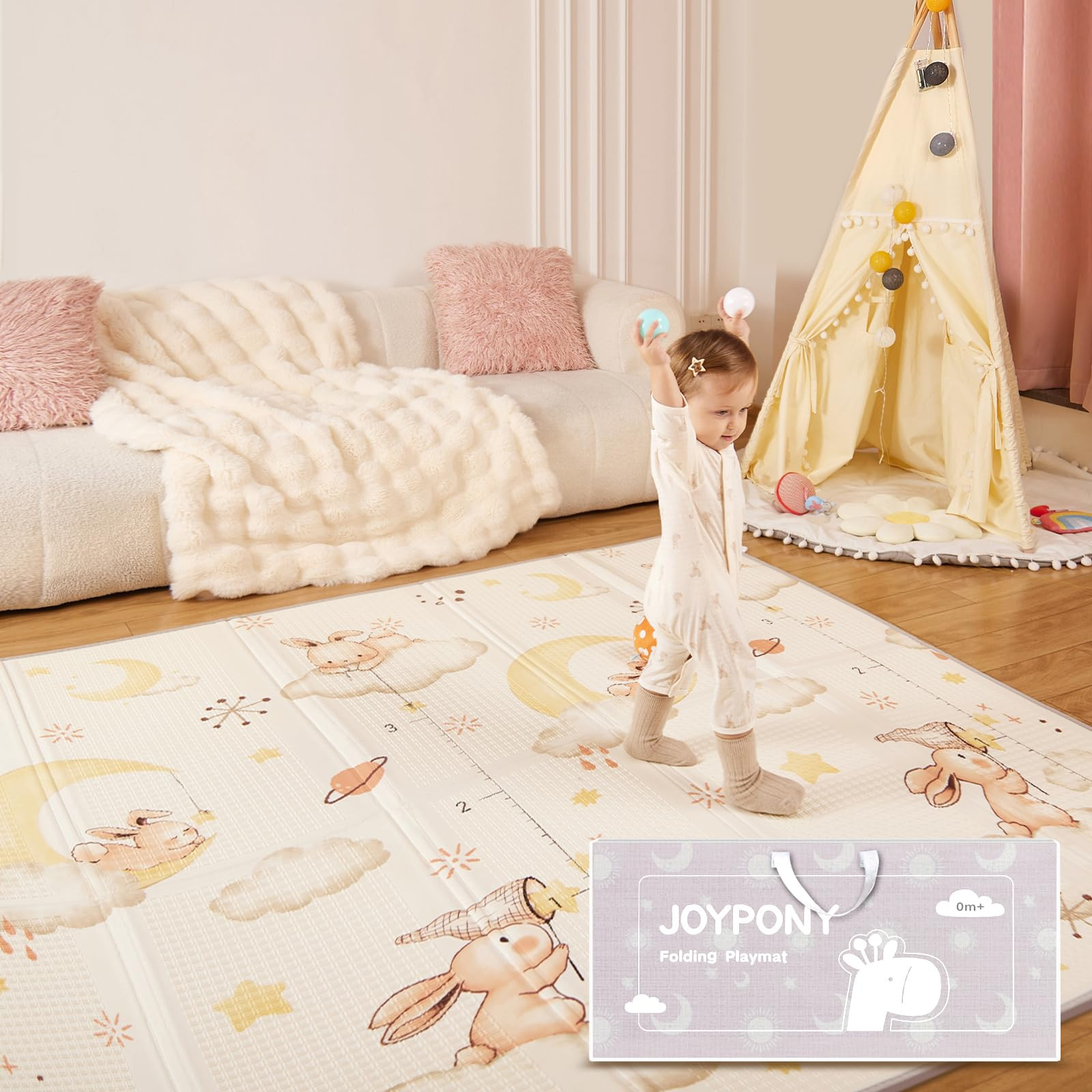 Baby Play Mat,71x59 Inch Foldable Play Mats for Babies and Toddlers,Waterproof & Anti-Slip Portab... | Amazon (CA)