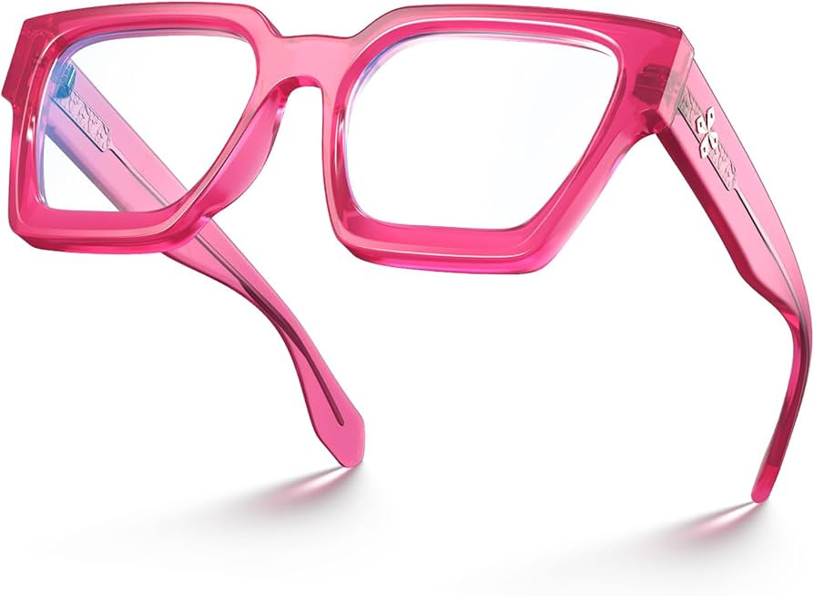 VISOONE Blue Light Blocking Glasses with TR90 Rectangle Frame and Chic Preppy Look for Women Men ... | Amazon (US)