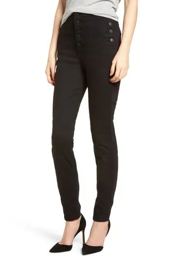 Women's J Brand Natasha Photoready High Waist Skinny Jeans, Size 33 - Black | Nordstrom