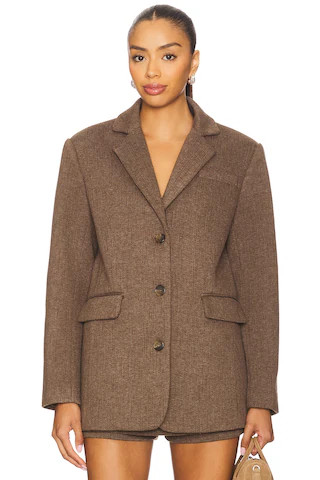Line & Dot Belmont Blazer in Brown from Revolve.com | Revolve Clothing (Global)