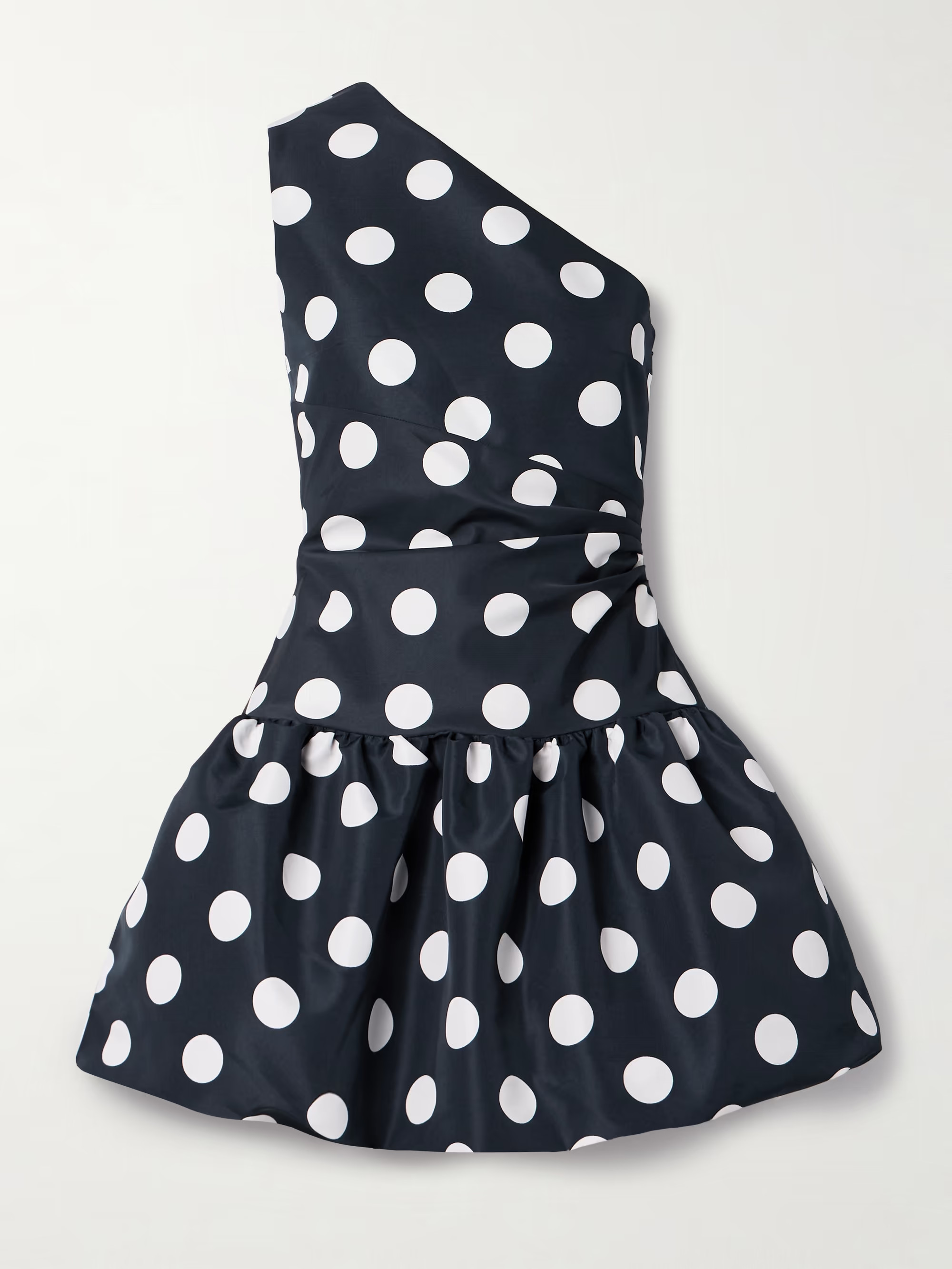 One-shoulder polka-dot faille mini dress | NET-A-PORTER (UK & EU)