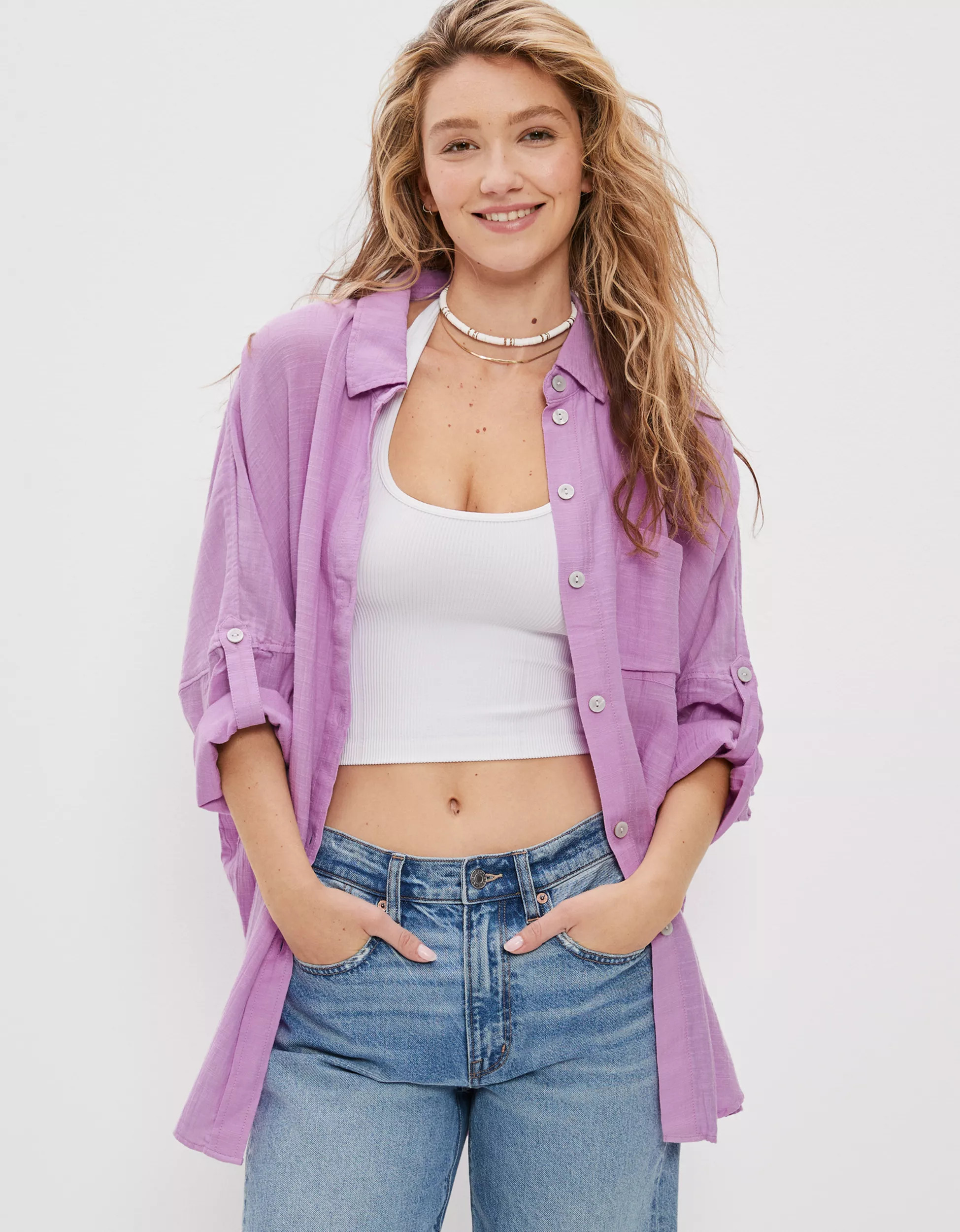 AE Go Big Oversized Shirt | American Eagle Outfitters (US & CA)