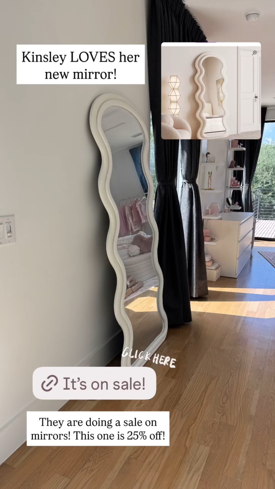 Kinsey’s new mirror from Wayfair is 25% off!

#LTKSaleAlert #LTKFindsUnder100 #LTKHome