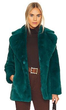 Jakke Heather Faux Fur Coat in Kingfisher from Revolve.com | Revolve Clothing (Global)
