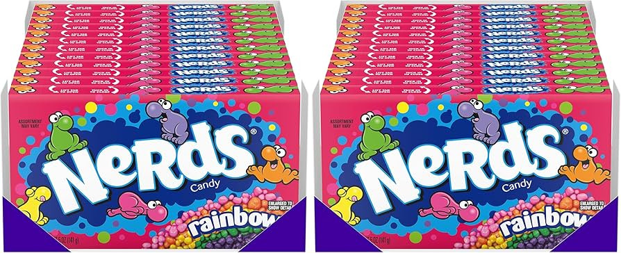 Nerds Candy, Rainbow, 5 Ounce Movie Theater Candy Boxes (Pack of 24) | Amazon (US)