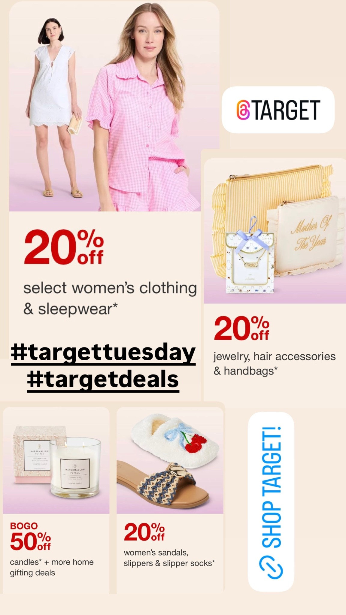 Target deals
Target Tuesday
Mother’s Day gifts

#LTKMothersDay #LTKmomlife #LTKSaleAlert