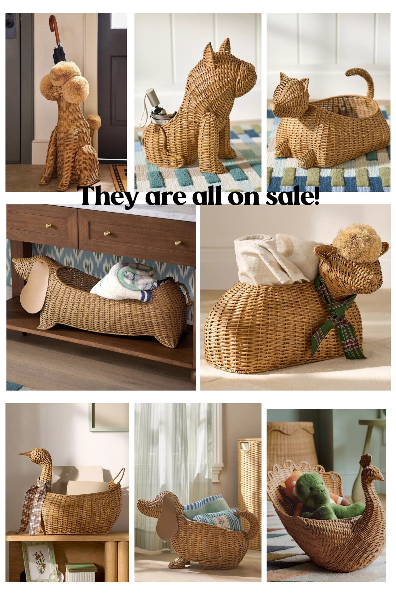 The cutest baskets and they are all on sale!