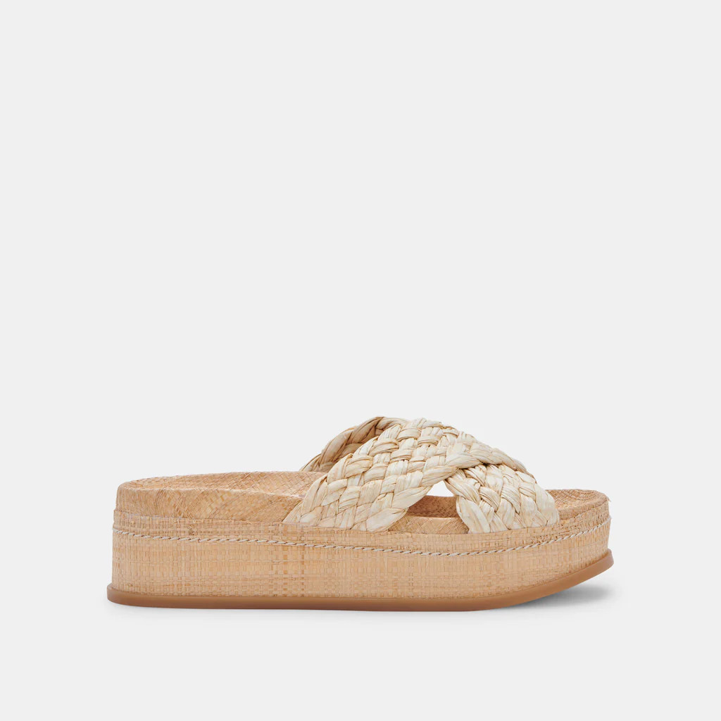 WRENLY SANDALS LT NATURAL RAFFIA | DolceVita.com