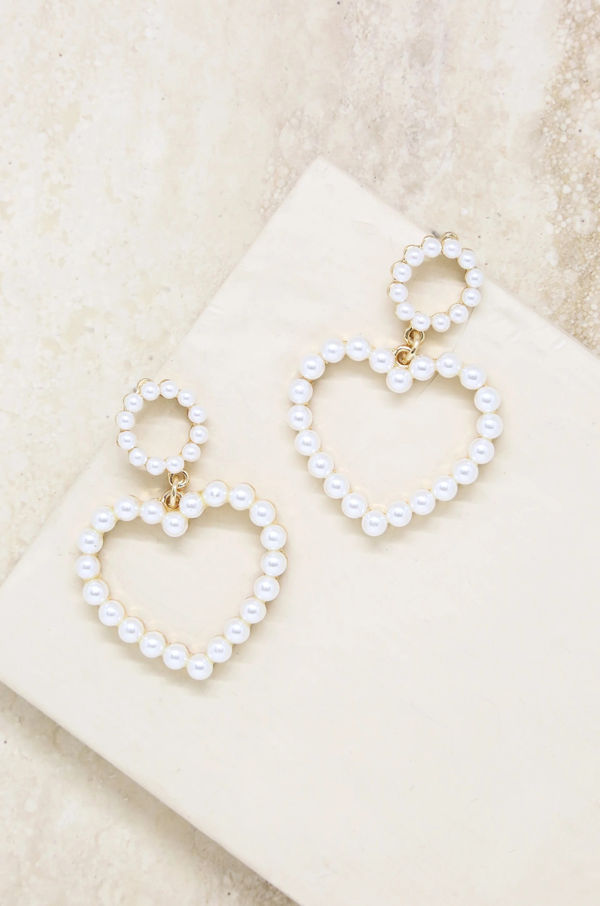 Loving Pearl Heart & 18k Gold Plated Earrings | Ettika