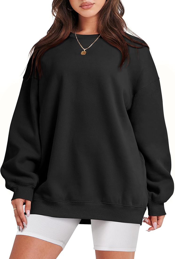 ANRABESS Women Oversized Sweatshirts Hoodies Fleece Crewneck Pullover Top Casual Fall Outfits Pre... | Amazon (US)