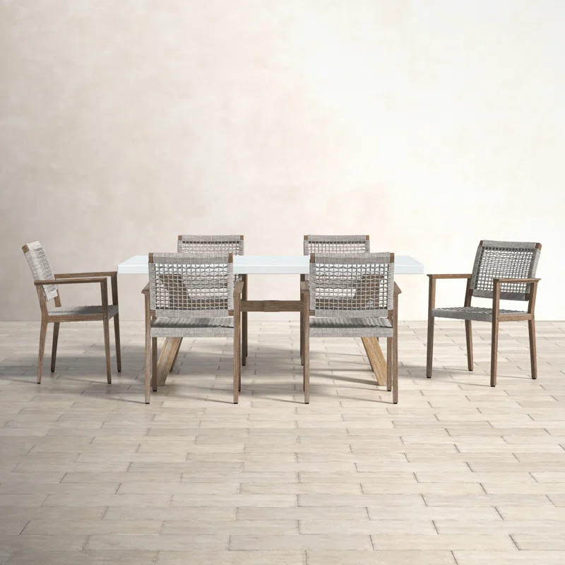 Fleur Rectangular 6 - Person Outdoor Dining Set | Wayfair North America