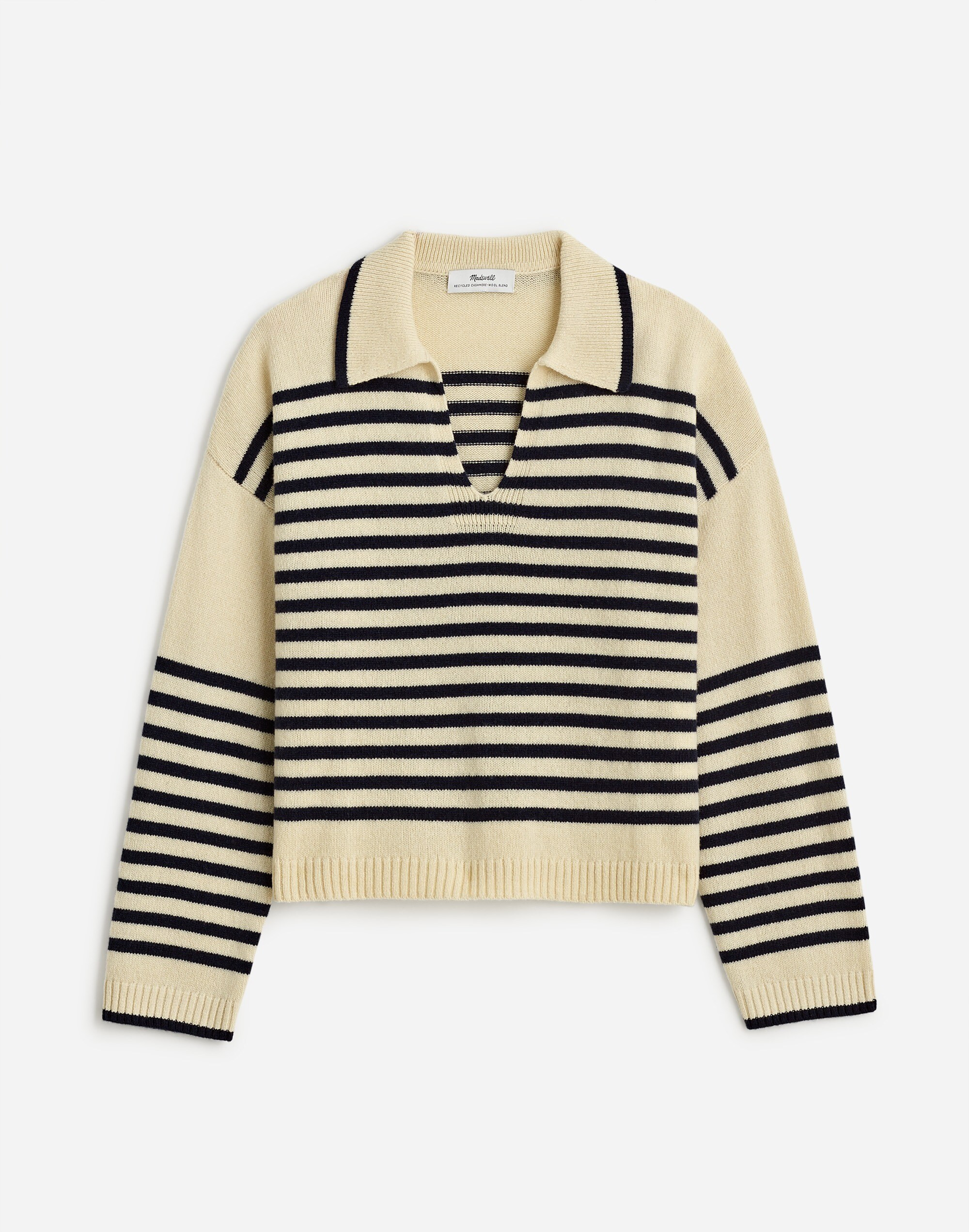 Cashmere-Wool Blend Polo Sweater | Madewell