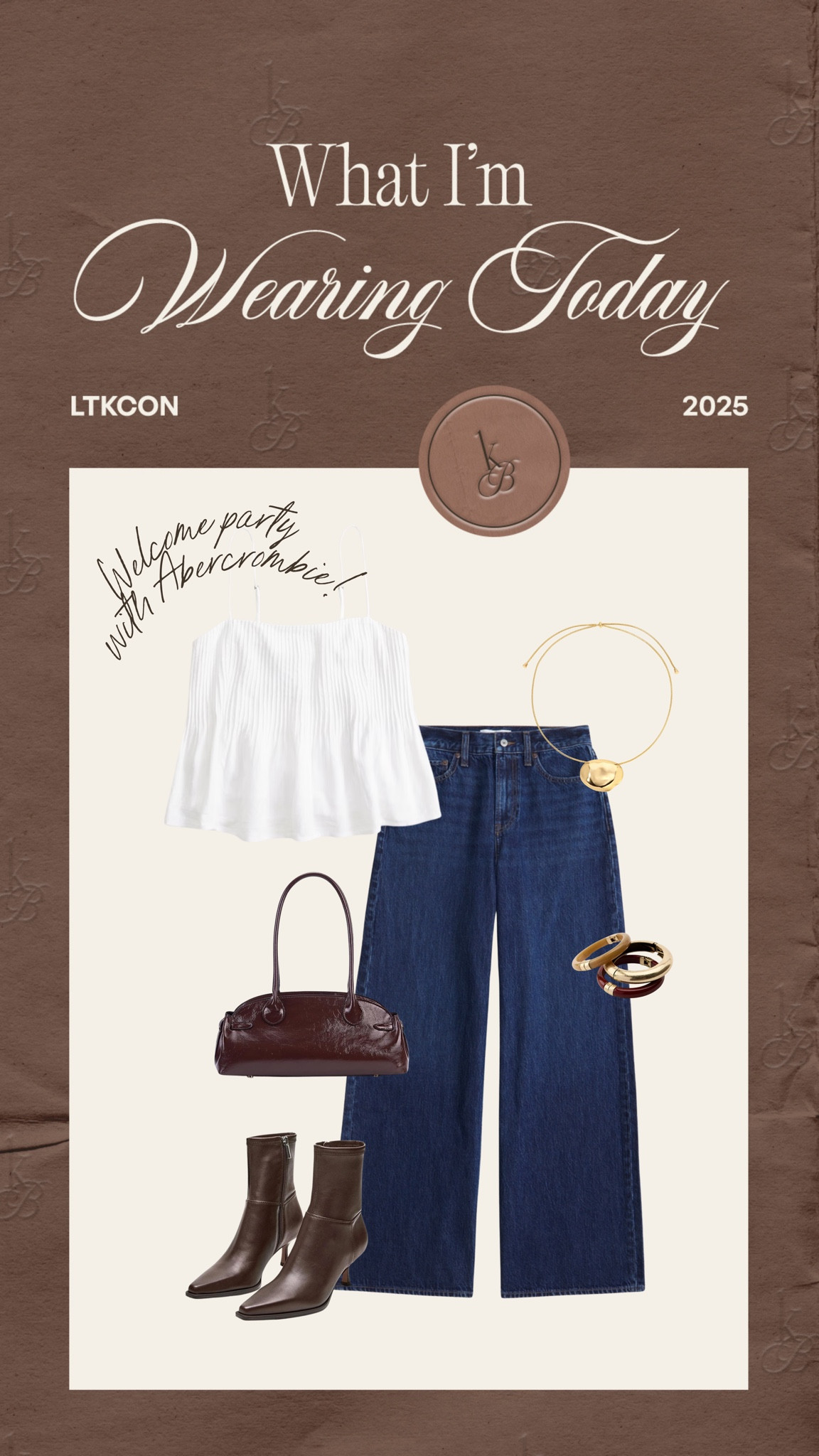 Welcome party with Abercrombie🤎 best denim always! Exact necklace is from Marshall’s 

Top- medium 
Bottoms- 31 long 
Necklace- Marshalls but linked similar 

#LTKMidsize #LTKSaleAlert #LTKCon