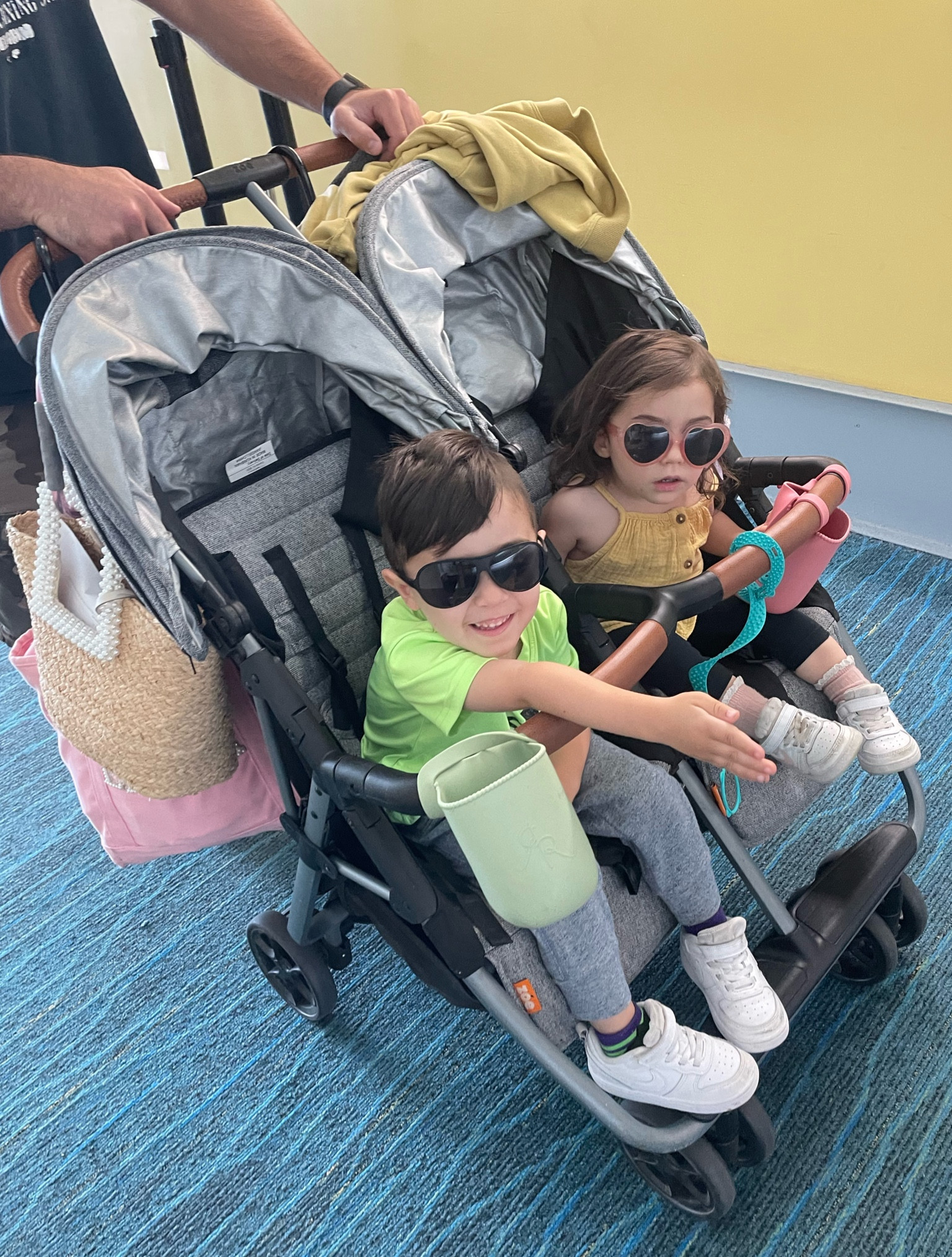 Best stroller ever-great for travel, lightweight, fits through doors, 3rd seat option available, canopy extends almost all the way down, cup holders for all,seats recline, large basket underneath…. Literally every feature I was looking for in a double stroller and looks classy! 

#LTKfamily #LTKbaby #LTKkids