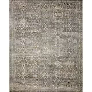 Layla Antique/Moss 2 ft. 6 in. x 7 ft. 6 in. Distressed Oriental Printed Runner Rug | The Home Depot