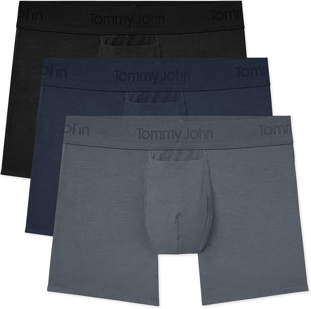 Tommy John Men's Trunk 4” Underwear, Second Skin Boxers with Supportive Contour Pouch, Soft, Br... | Amazon (US)