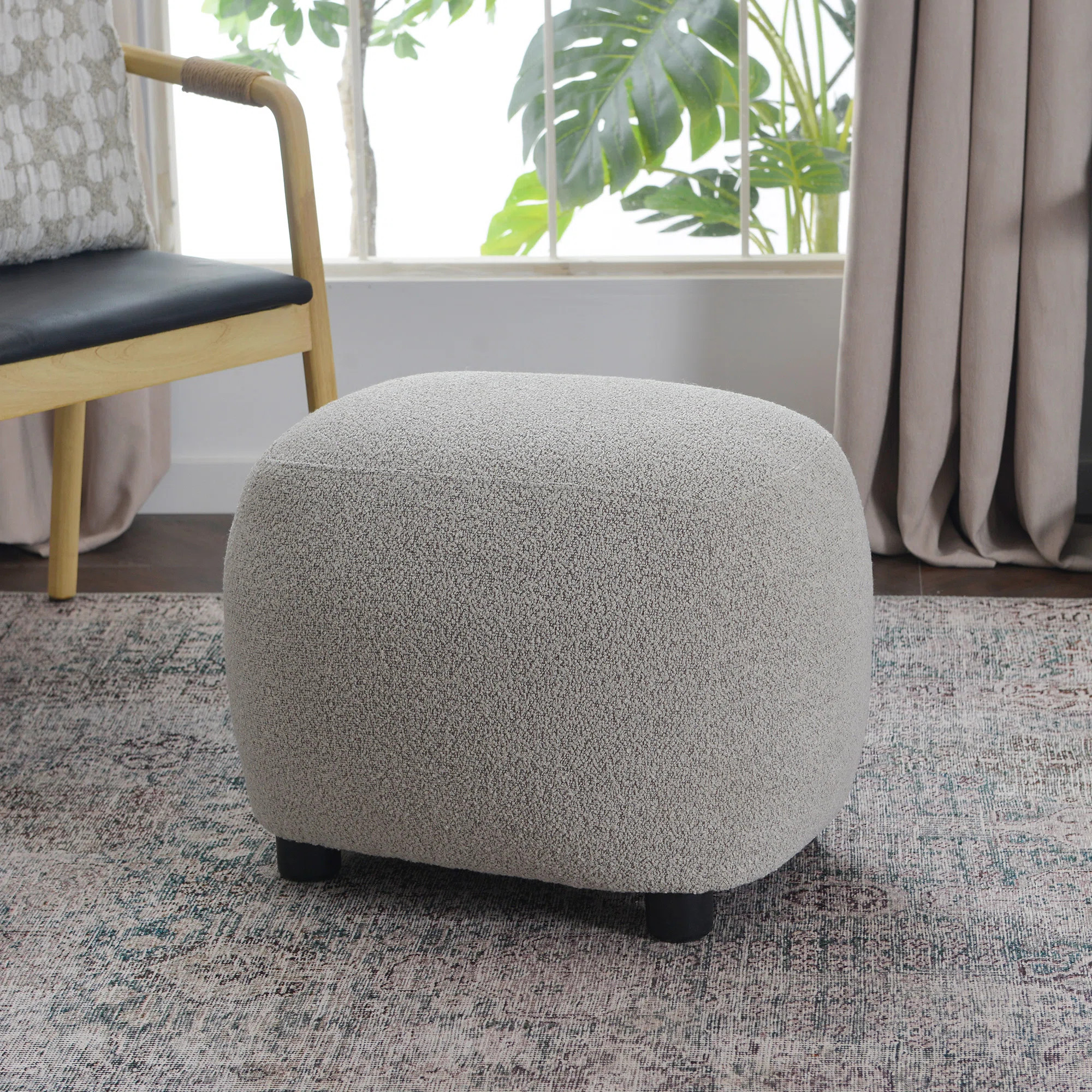 Overstreet 23" Wide Boucle Upholstered Ottoman | Wayfair North America