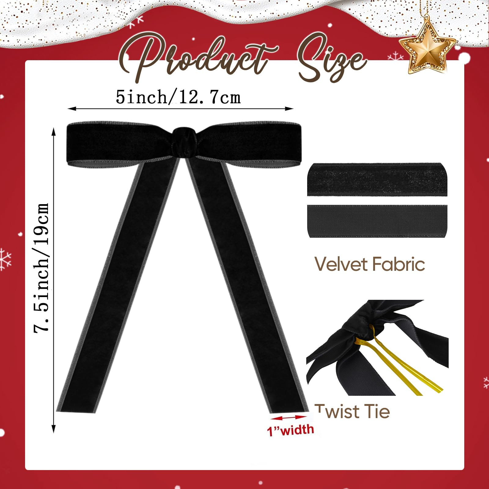 Artmag 24 Pcs Velvet Bows for Christmas Tree Rustic Velvet Christmas Ornaments Rustic Bows for Do... | Amazon (CA)