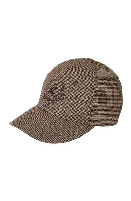 SANDRO Houndstooth print cap in Brown at Nordstrom | Nordstrom