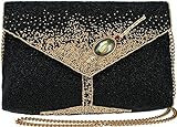 Mary Frances Olive You Beaded Crossbody Clutch – Martini Glass Motif Evening Bag with Gem Accent, Black | Amazon (US)