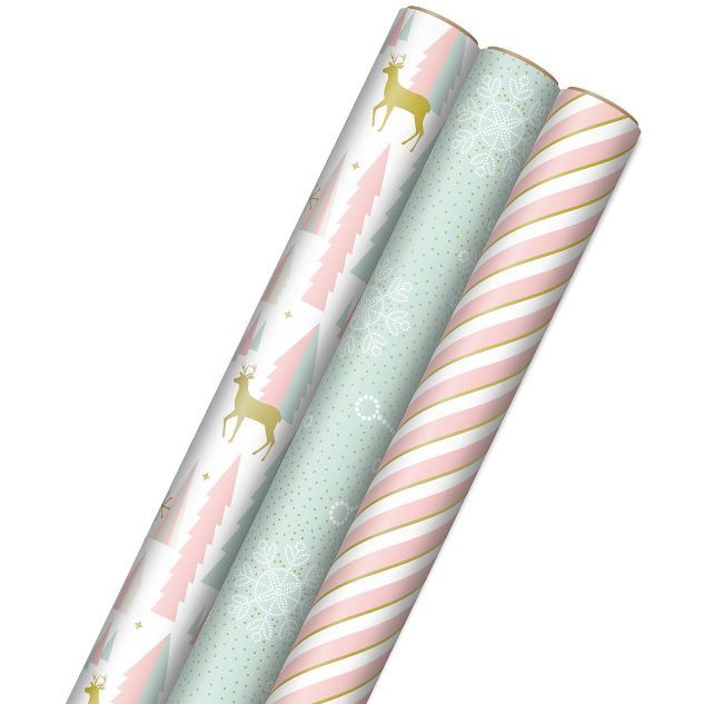 Hallmark Pink Christmas Wrapping Paper | Target