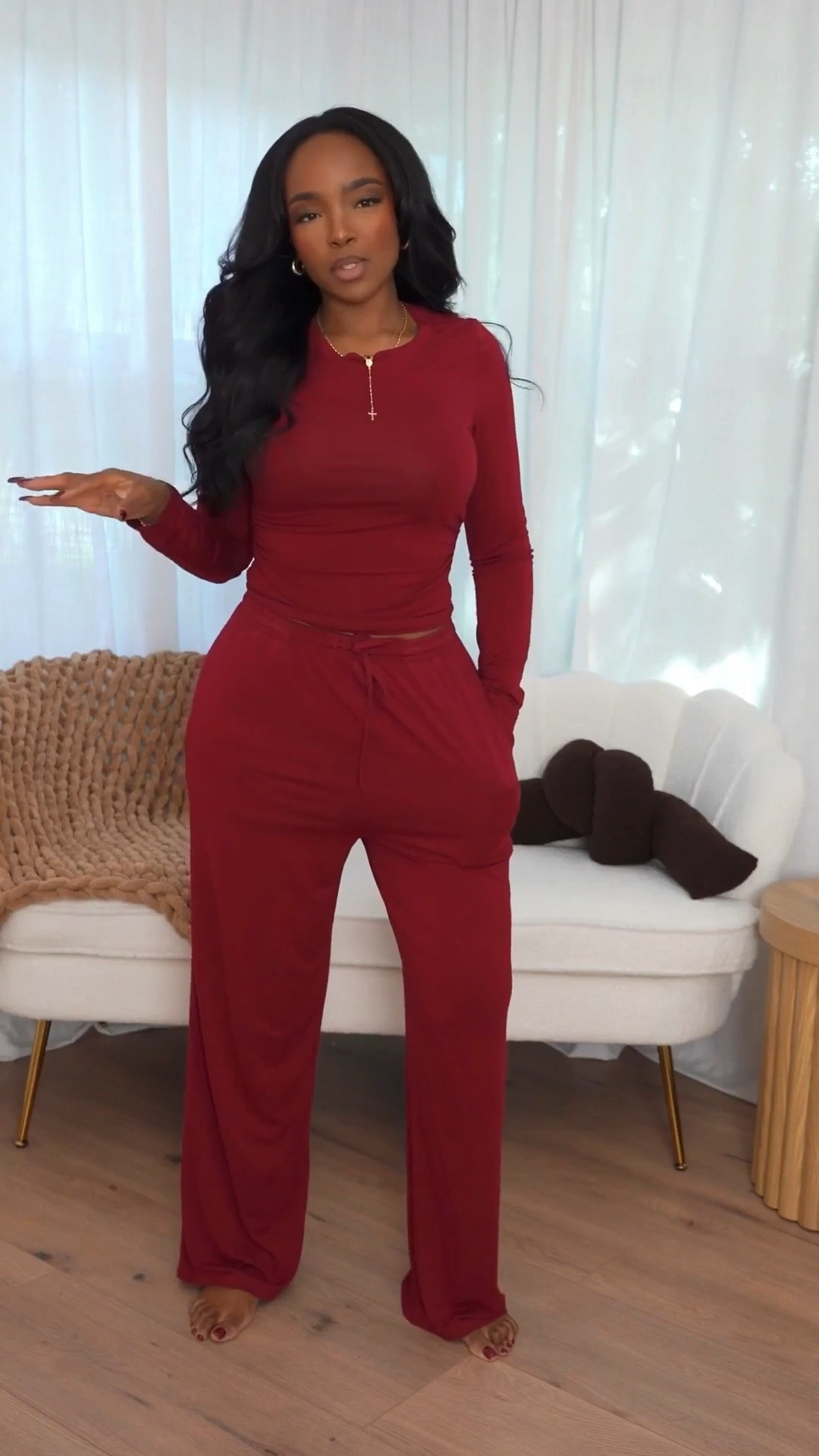 Effortless comfort that still looks elevated.
This Amazon lounge set is such a go-to for days when you want to feel cozy but still look put together. The soft stretch fabric, fitted long-sleeve top, and relaxed wide-leg pants make it easy, flattering, and endlessly wearable.

I’m wearing three of my favorite colors, and it’s one of those sets you’ll want in multiples once you try it.

Perfect for staying in, running errands, casual weekends, or travel days.

📏 Sizing:
Top & pants: Small

📏 Measurements:
5’4” · 138 lbs · 34D · 27” waist · 40” hips

Soft lounge set, cozy matching set, elevated loungewear, Amazon basics, wide-leg lounge pants, fitted long-sleeve top, everyday neutral outfits, comfy chic style.

✨ Everything linked below for easy shopping

Follow me on Instagram and YouTube @kirasfashionfinds

#LTKPetite #LTKootd