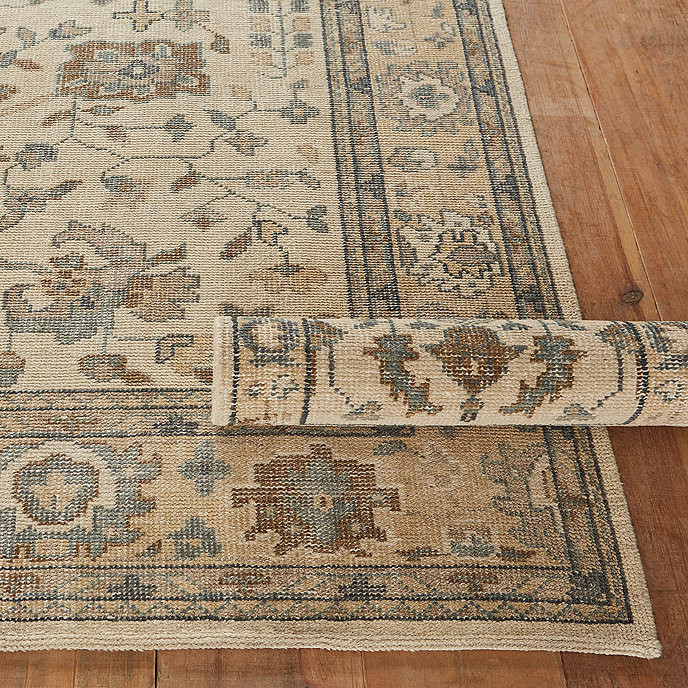 Cullen Hand Tufted 100% Wool Area Rug Blue | Ballard Designs, Inc.