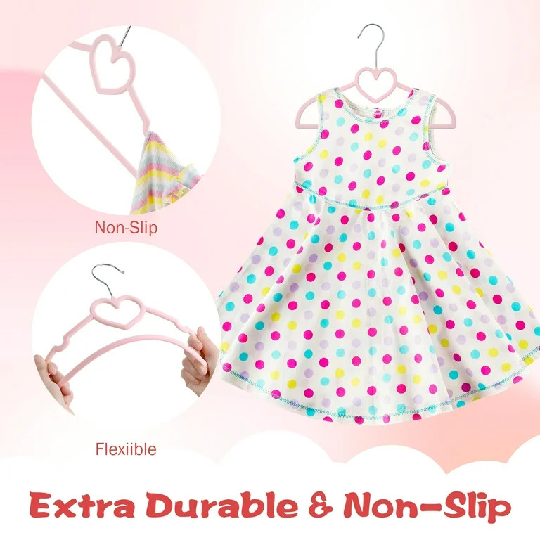 Paquete de 50 Perchas para Niños, Perchas para Bebés de Terciopelo de Primera Calidad, Fuertes ... | Walmart (US)