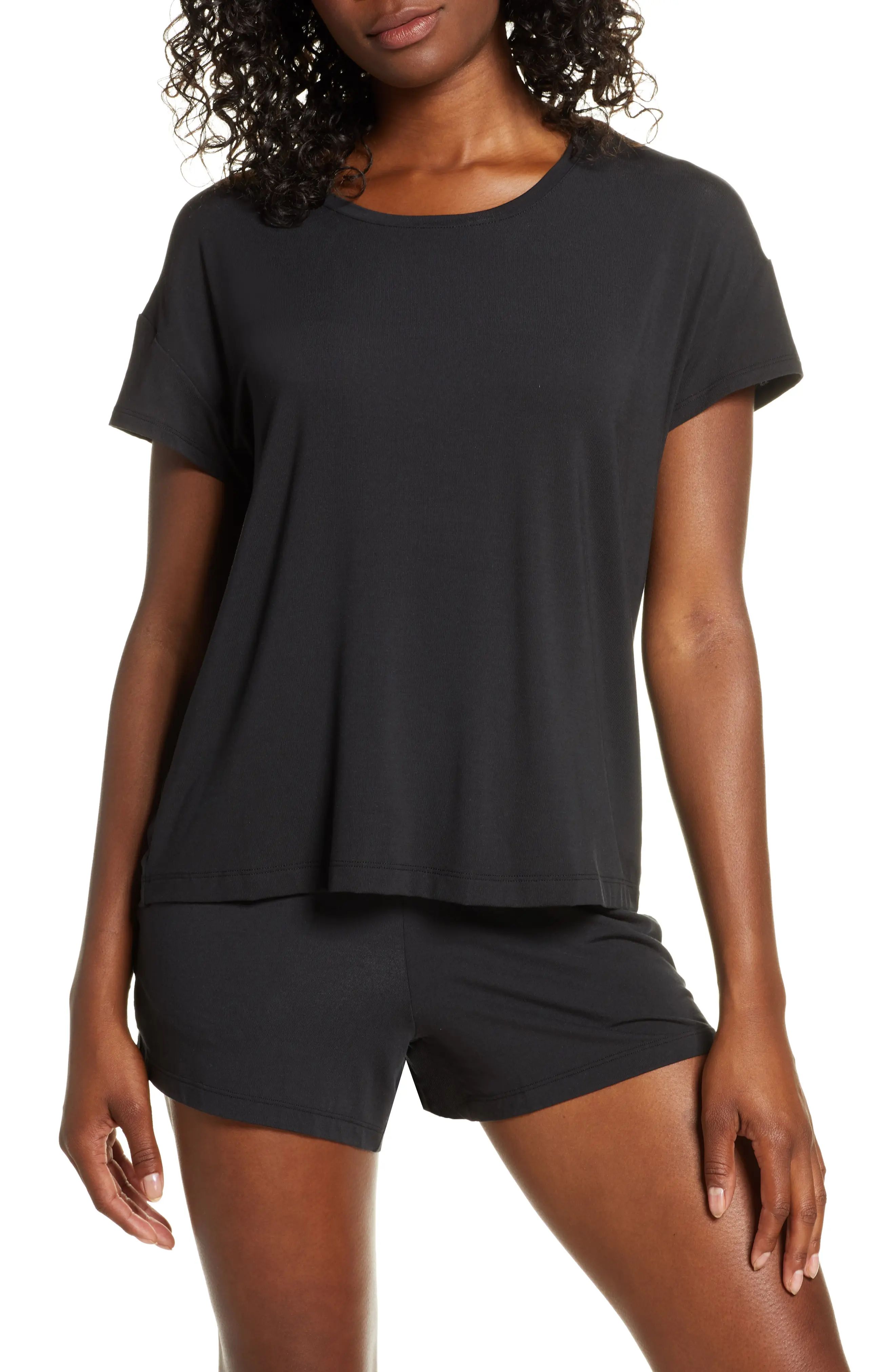Tommy John Pajama Tee in Black at Nordstrom, Size X-Large | Nordstrom