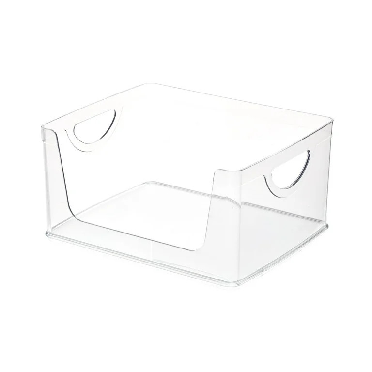 iDesign Plastic Open-Front Cabinet and Pantry Organizing Bin, Clear | Walmart (US)