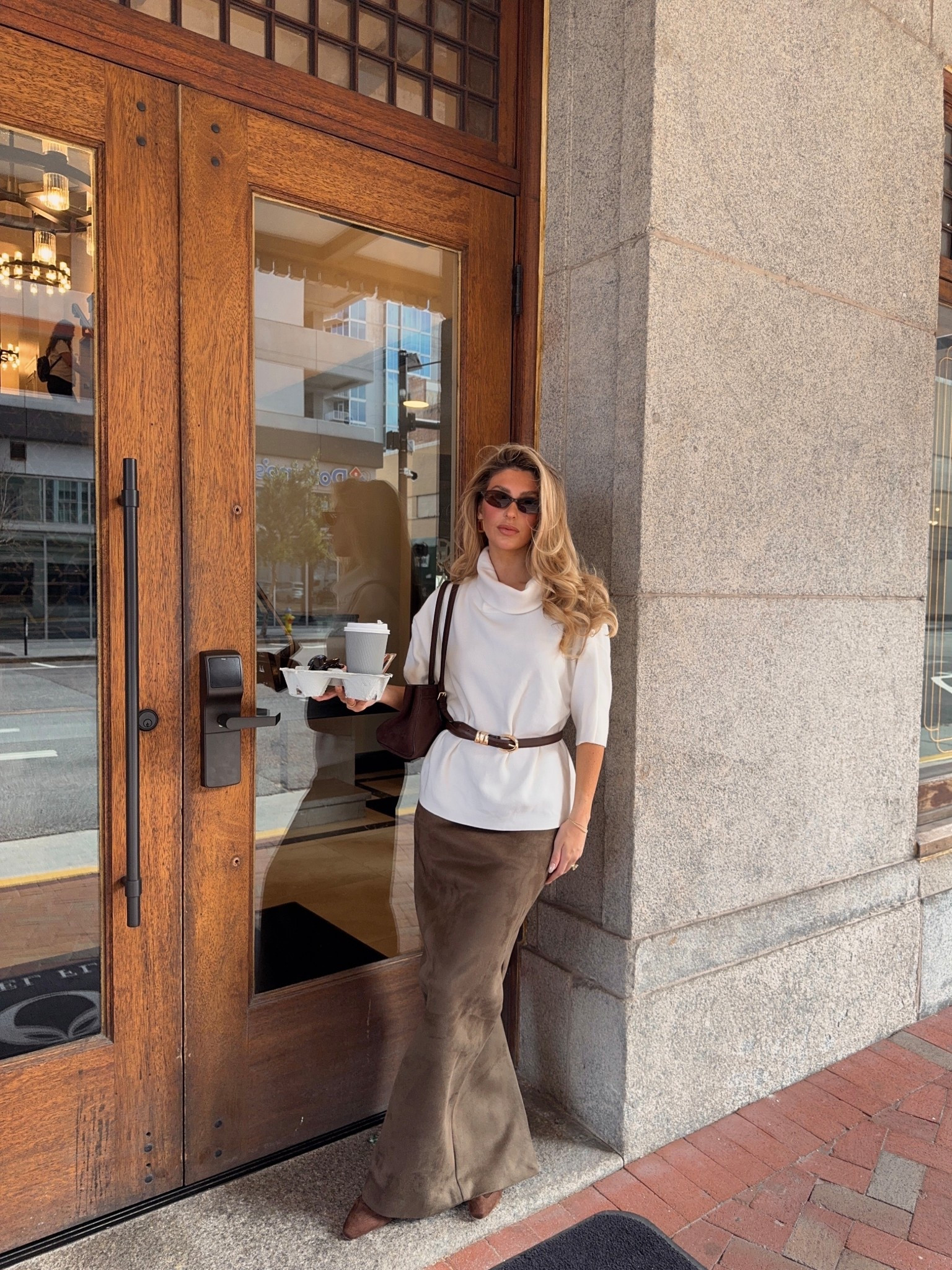 Fall outfit inspo🤎 suede maxi skirt & short sleeve sweater✨

#LTKHoliday #LTKSeasonal #LTKStyleTip