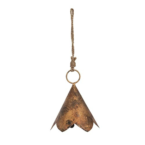 Creative Co-Op 3" Heavily Distressed Brass Metal Bell Ornament | Amazon (US)