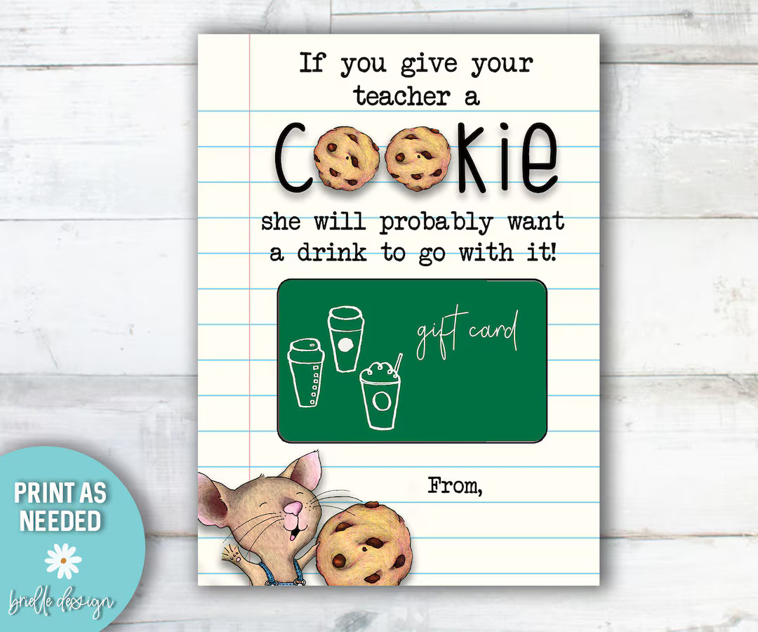 If You Give A Teacher A Cookie, Teacher Gift, Back to School Gift, Teacher Appreciation, Coffee G... | Etsy (US)