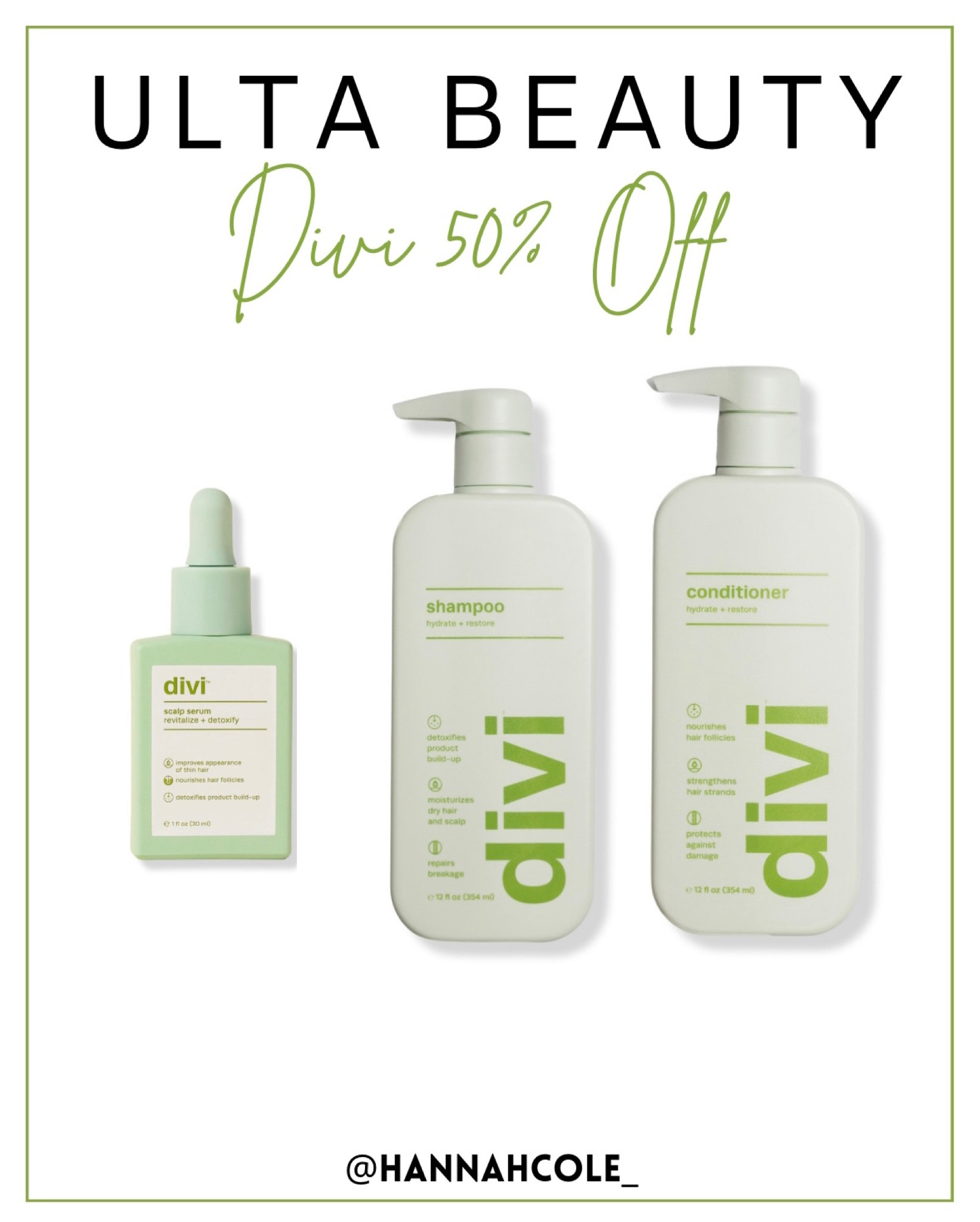 TODAY ONLY 3/27 Divi hair products 50% off for Ulta beauty event!! Scalp care | hair serum 

#LTKsalealert #LTKU #LTKbeauty