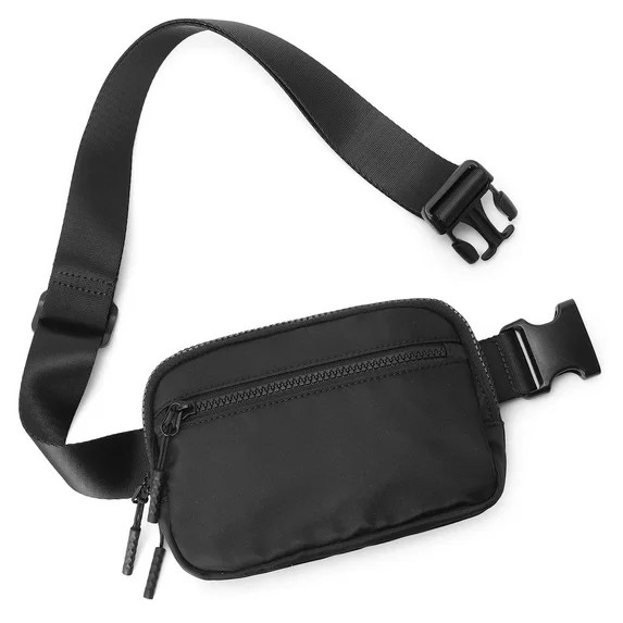 Entchin Waterproof Fanny packs Girl Women Men, Nylon Crossbody Belt Bags,Black,Adult Teen | Walmart (US)