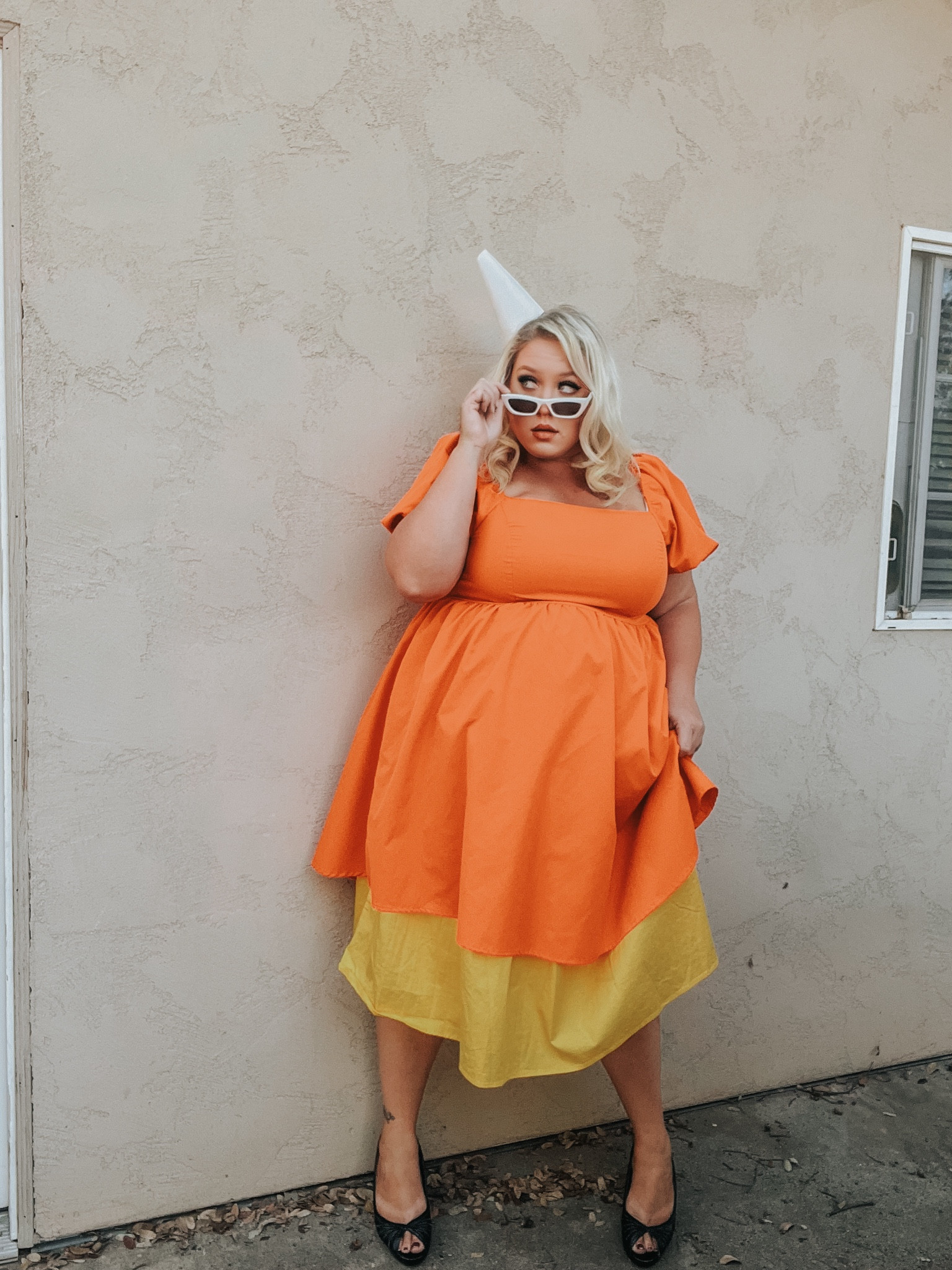 Candy corn diy costume

orange dress
yellow skirt
white cateye sunglasses 

#LTKSeasonal #LTKPlusSize #LTKHalloween