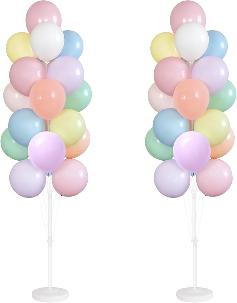 Balloon Column Kit Set of 2 With Balloons Included - Balloon Columns with Base, and Pole,Balloon ... | Amazon (US)
