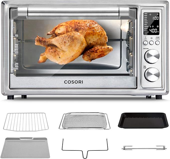 COSORI Air Fryer Toaster Oven, 12-in-1 Convection Oven Countertop with Rotisserie, Stainless Stee... | Amazon (US)