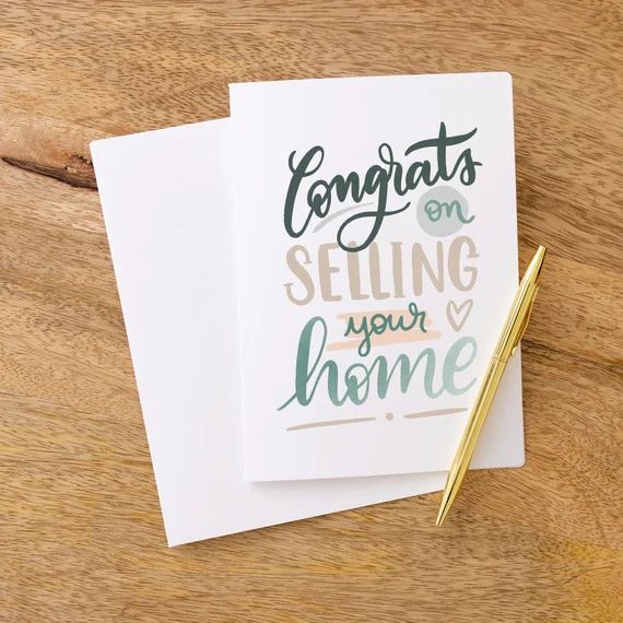SET of Congrats on Selling Your Home Greeting Cards - Etsy | Etsy (US)