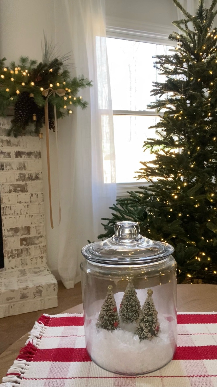 DIY snowy forest jar Christmas decor 🎄

#LTKSeasonal #LTKHome #LTKHoliday