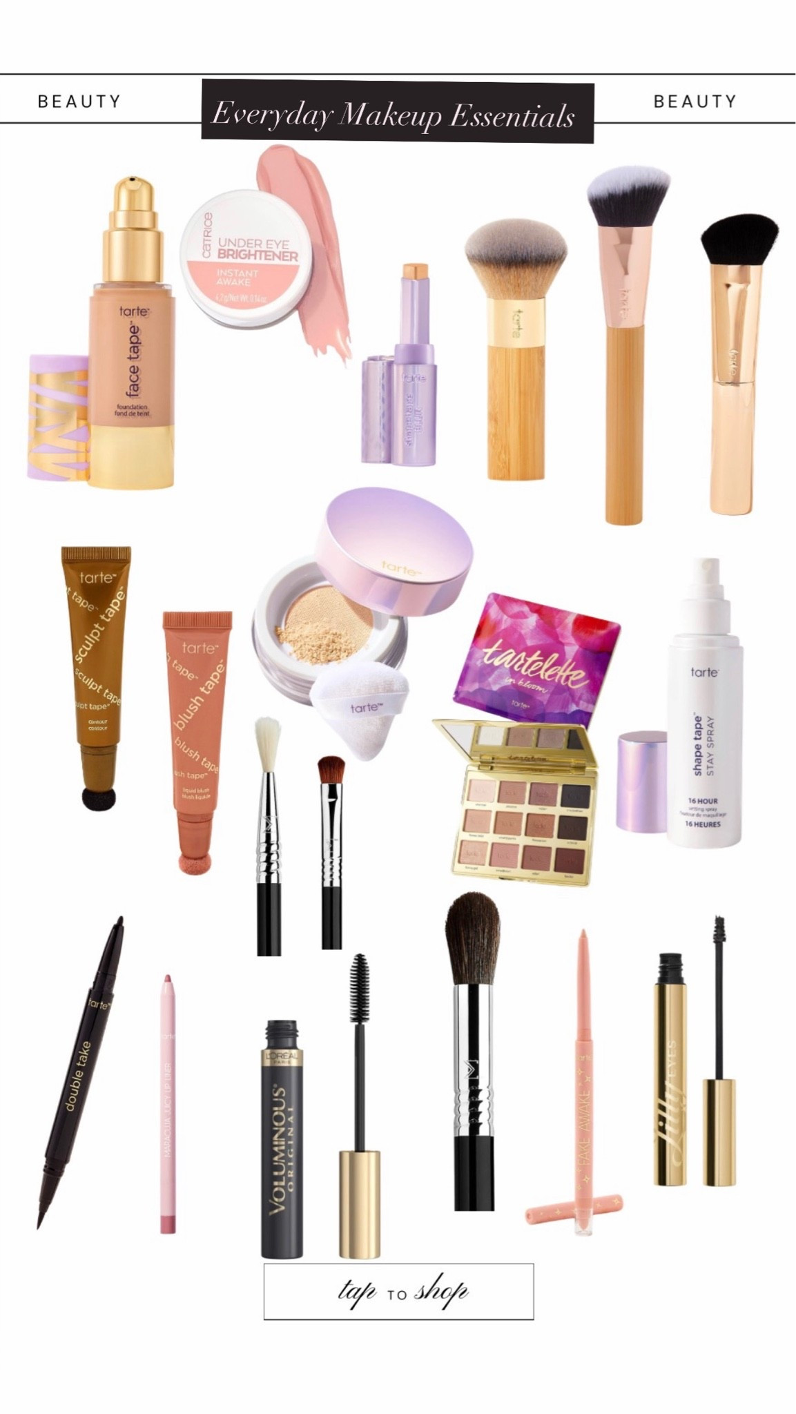 Everyday makeup essentials - these are the products I use daily! @Tarte

#LTKBeauty #LTKSeasonal #LTKgrwm