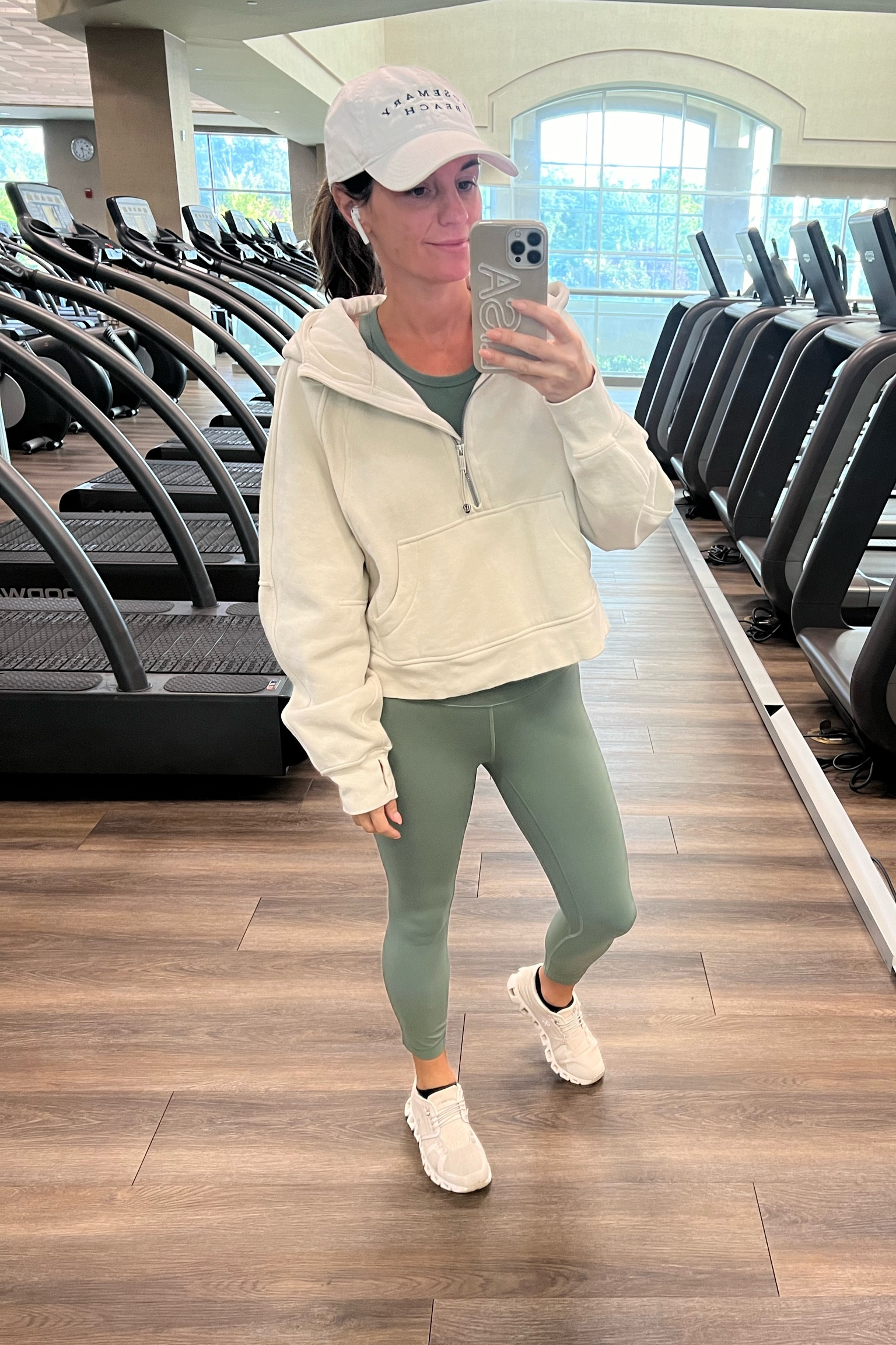 Outfit of the day 
Lululemon tank size 6, leggings size 4, quarter zip size 6
On running sneakers fit tts 6.5 

#LTKActive #LTKStyleTip