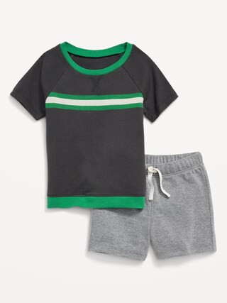 Printed Waffle-Knit Top and Shorts Set for Baby | Old Navy | Old Navy (US)