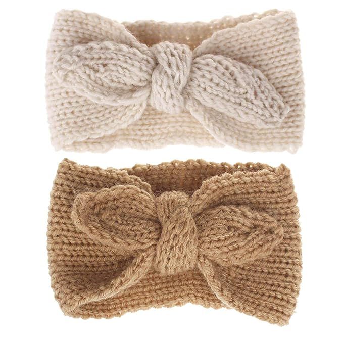 Turban Headband Baby Girl - Warm Rabbit Knot Hair Band Wrap Newborn Toddler Children 2Pcs (free, ... | Amazon (US)