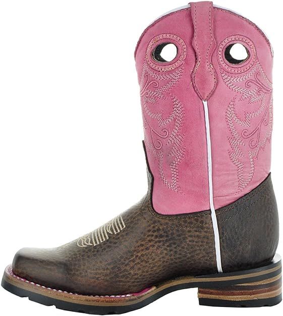 Soto Boot’s K3005 Girls Two-Toned Broad Square Toe Boots | Amazon (US)