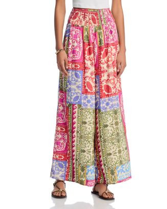 Mixed Print Smocked Waist Wide Leg Pants - Exclusive | Bloomingdale's (US)